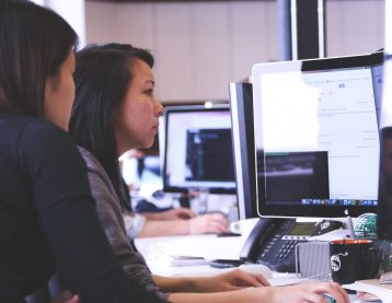 Decorative Image: Students using a computer